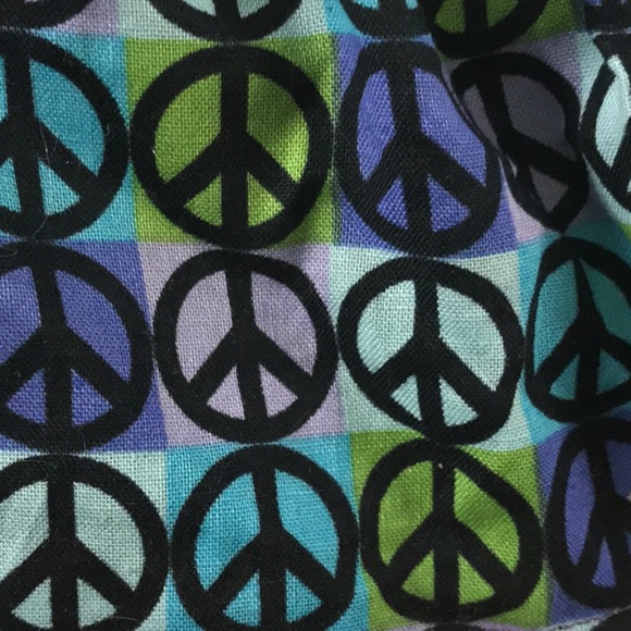 Soft stuffed cloth animal wears peace dress 15-in - Picture 4 of 8